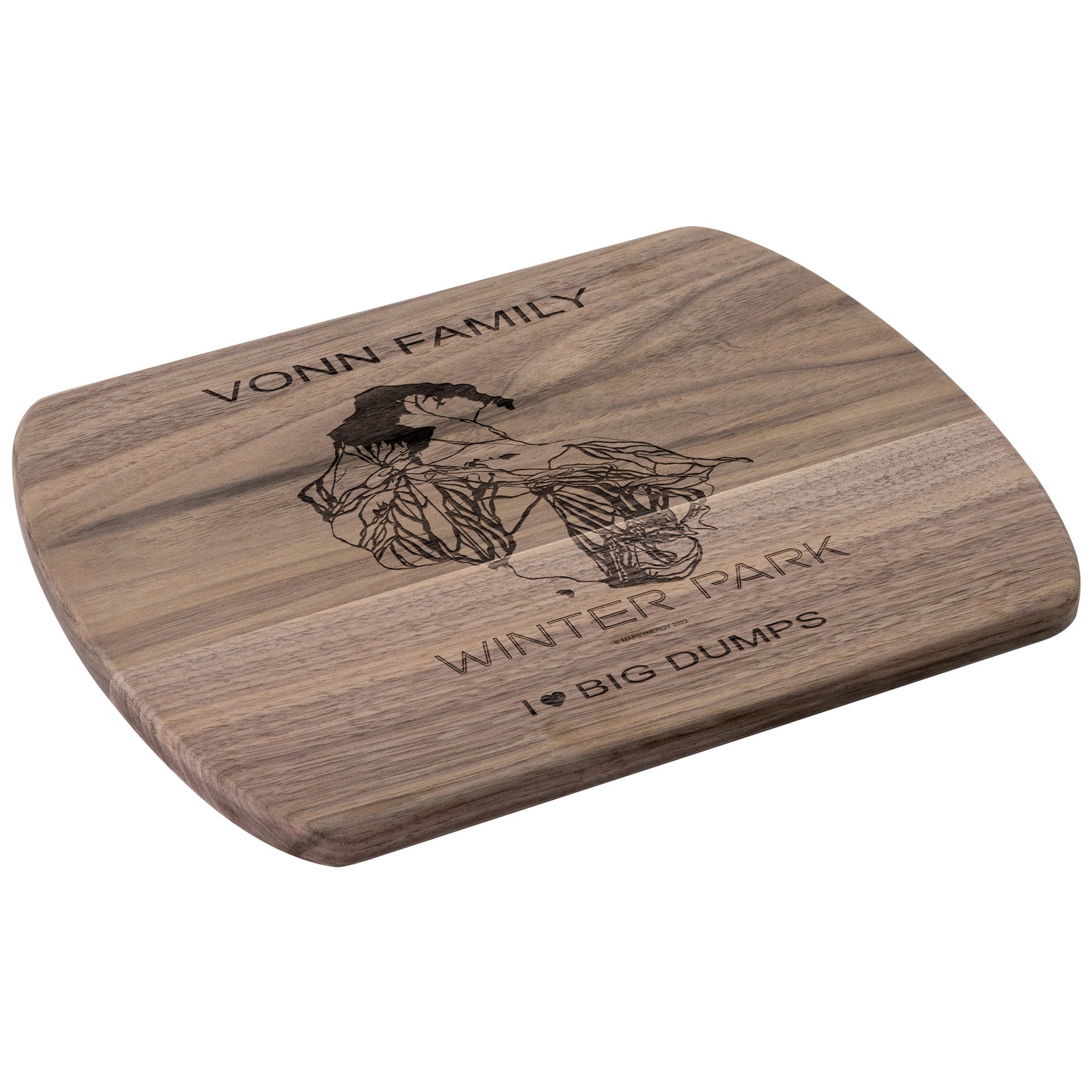 PERSONALIZED Winter Park ,Colorado SKI TRAIL MAP CUTTING BOARD