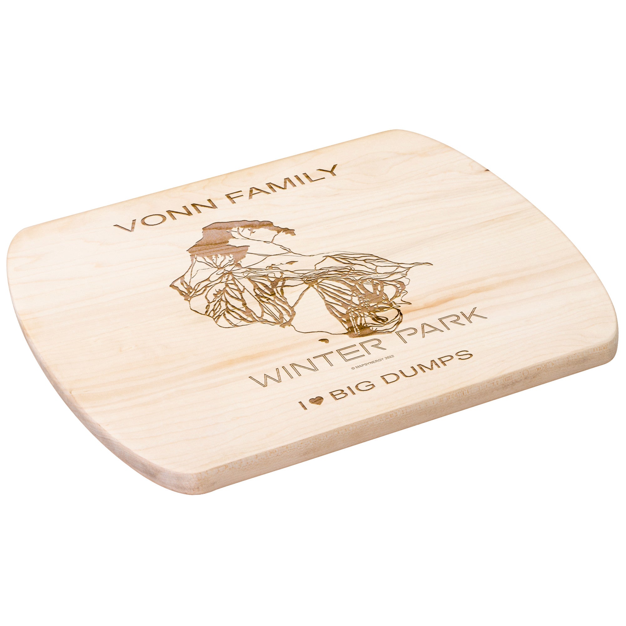 PERSONALIZED Winter Park ,Colorado SKI TRAIL MAP CUTTING BOARD