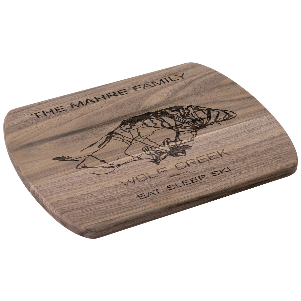PERSONALIZED Wolf Creek ,Colorado SKI TRAIL MAP CUTTING BOARD