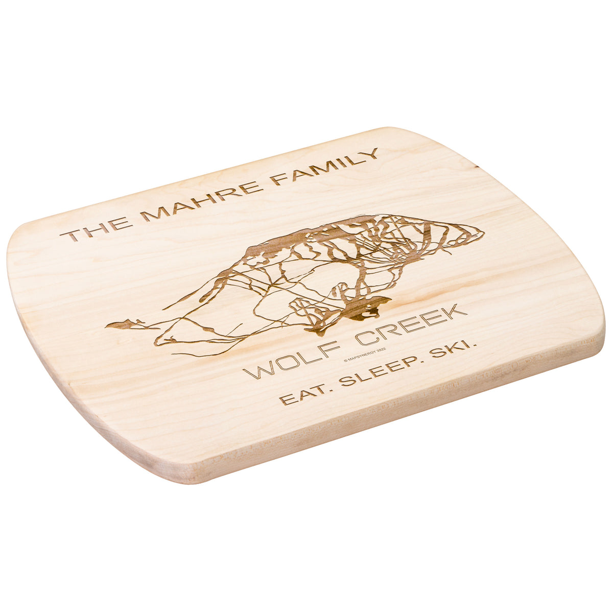 PERSONALIZED Wolf Creek ,Colorado SKI TRAIL MAP CUTTING BOARD