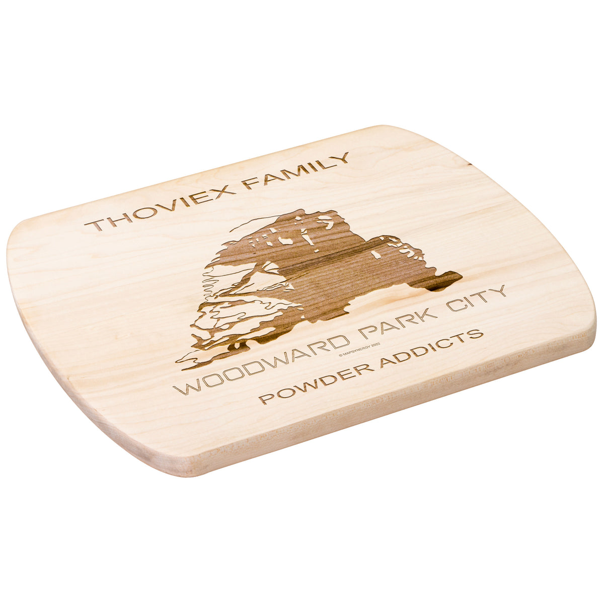 PERSONALIZED Woodward Park City  ,Utah SKI TRAIL MAP CUTTING BOARD