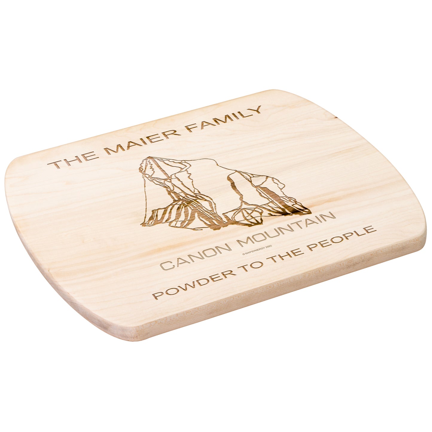 PERSONALIZED  Cannon Mountain, New Hampshire SKI TRAIL MAP CUTTING BOARD