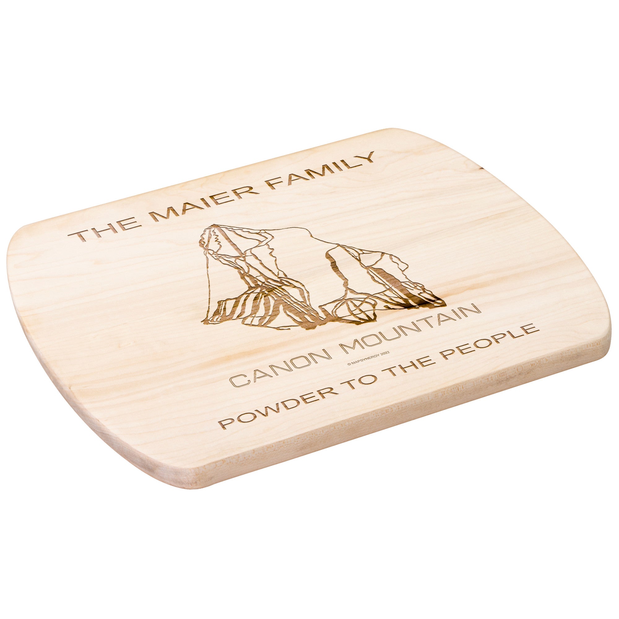 PERSONALIZED  Cannon Mountain, New Hampshire SKI TRAIL MAP CUTTING BOARD