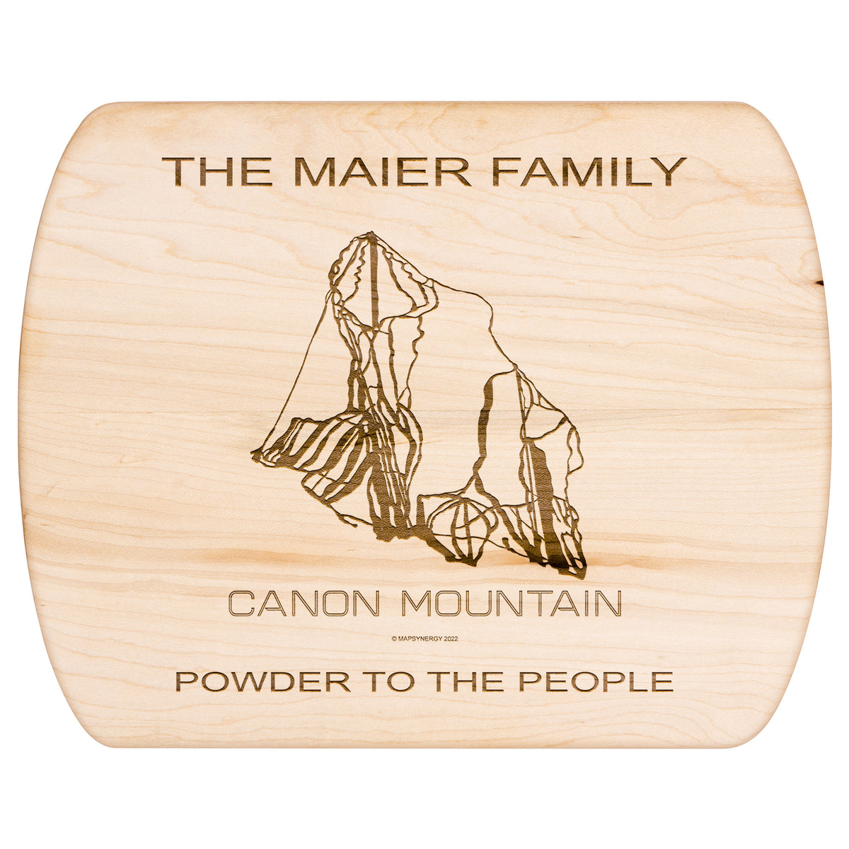 PERSONALIZED  Cannon Mountain, New Hampshire SKI TRAIL MAP CUTTING BOARD