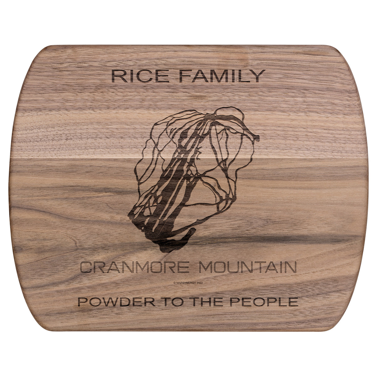 PERSONALIZED  Cranmore Mountain, New Hampshire SKI TRAIL MAP CUTTING BOARD