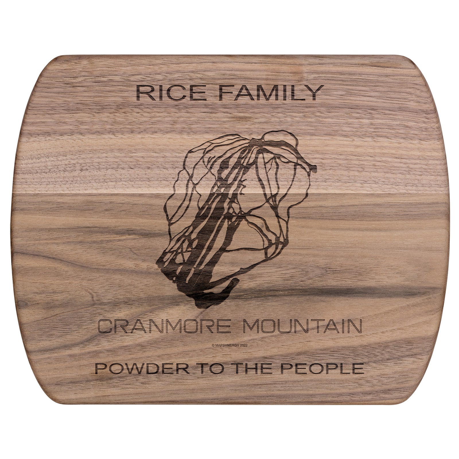 PERSONALIZED  Cranmore Mountain, New Hampshire SKI TRAIL MAP CUTTING BOARD