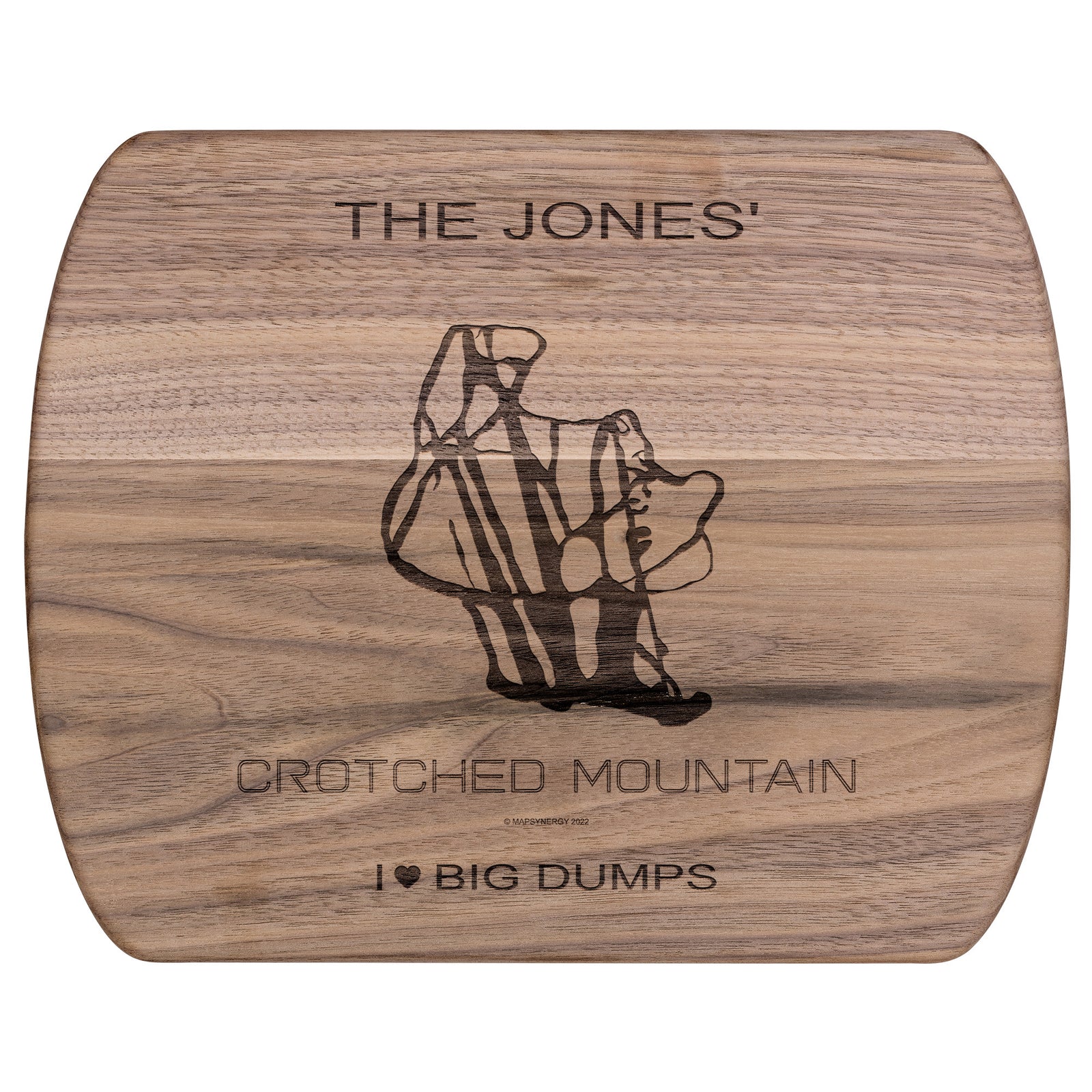 PERSONALIZED  Crotched Mountain, New Hampshire SKI TRAIL MAP CUTTING BOARD