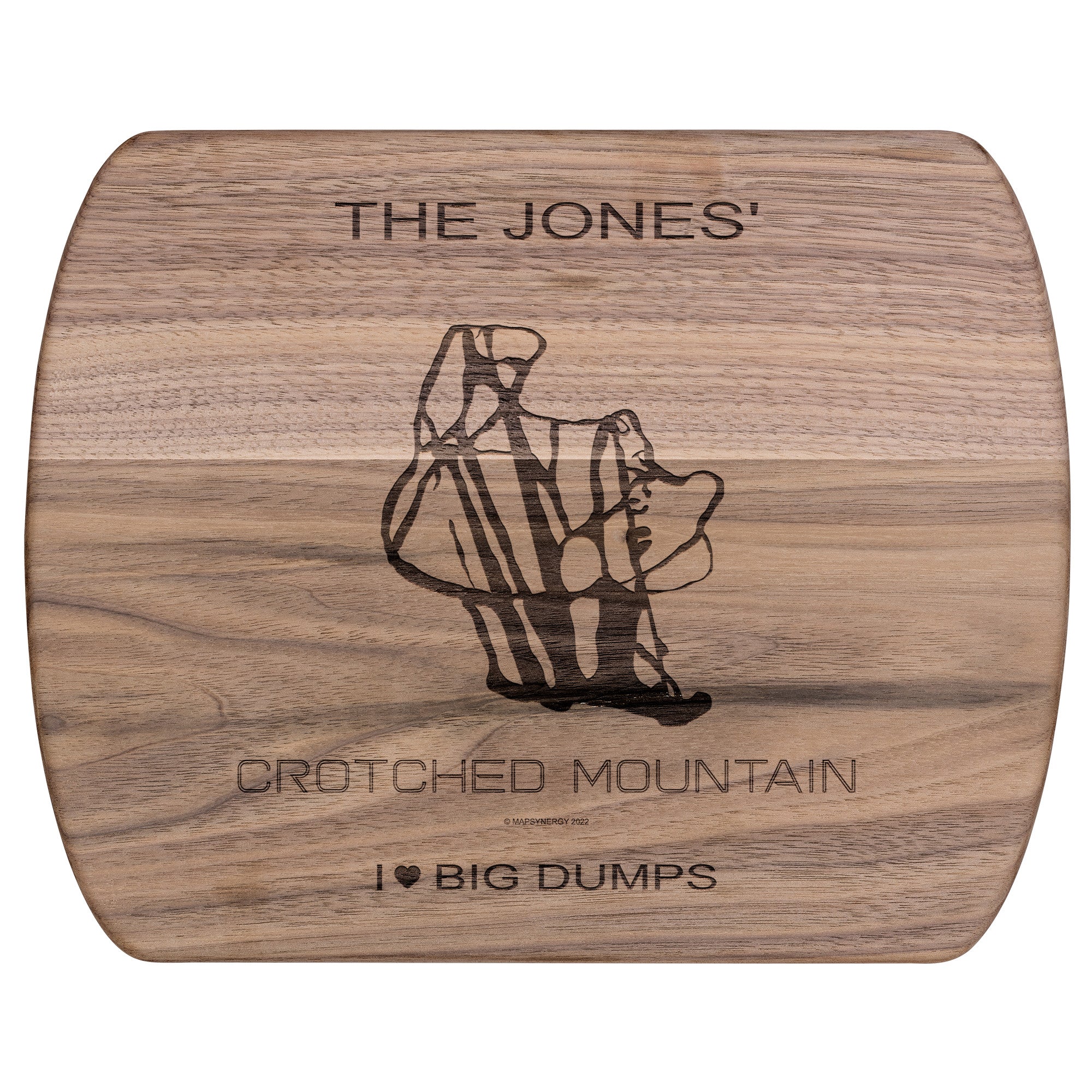 PERSONALIZED  Crotched Mountain, New Hampshire SKI TRAIL MAP CUTTING BOARD