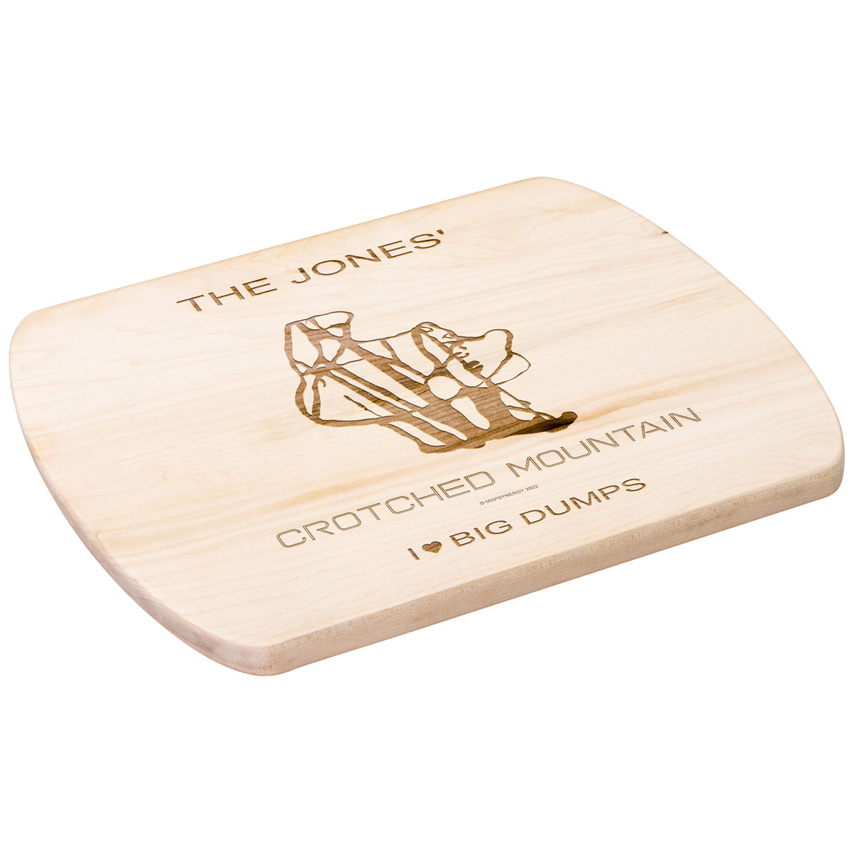 PERSONALIZED  Crotched Mountain, New Hampshire SKI TRAIL MAP CUTTING BOARD