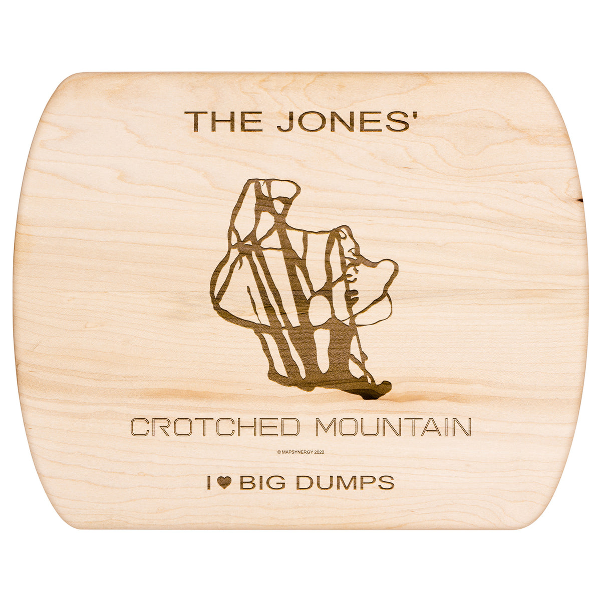 PERSONALIZED  Crotched Mountain, New Hampshire SKI TRAIL MAP CUTTING BOARD