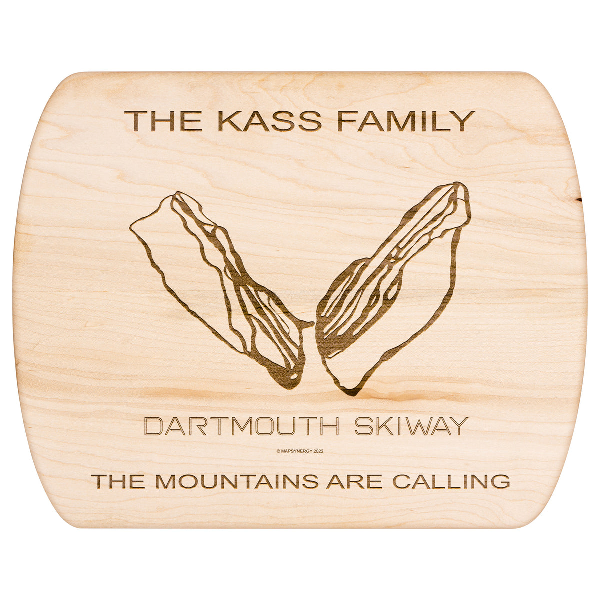 PERSONALIZED  Dartmouth Skiway, New Hampshire SKI TRAIL MAP CUTTING BOARD