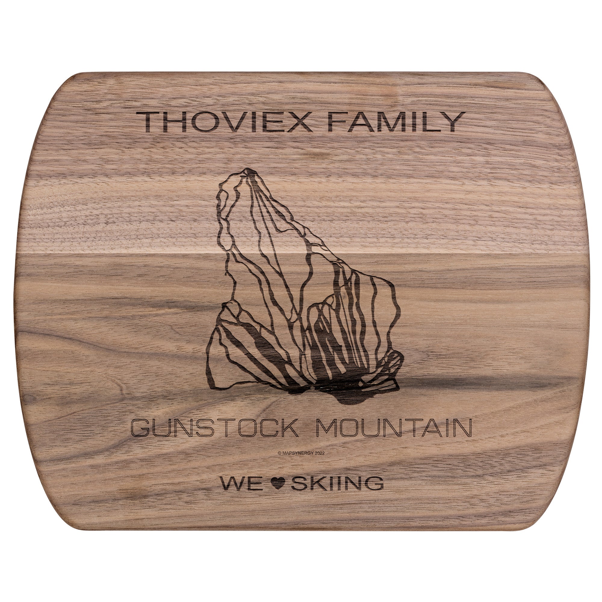 PERSONALIZED  Gunstock Mountain, New Hampshire SKI TRAIL MAP CUTTING BOARD