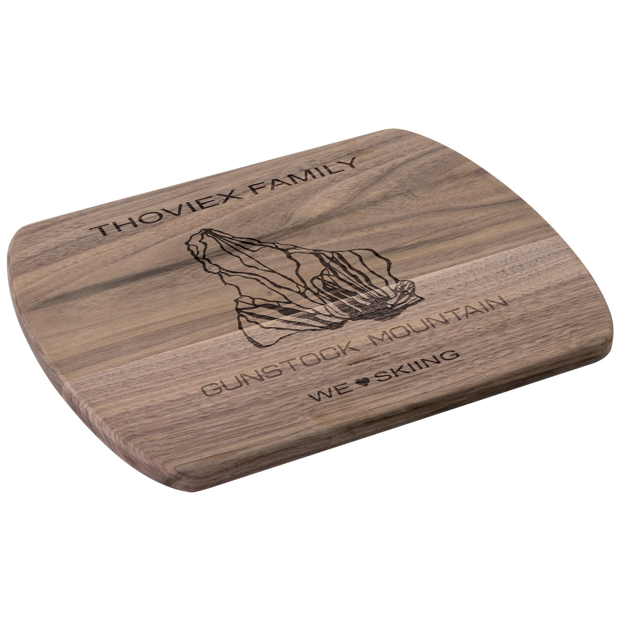 PERSONALIZED  Gunstock Mountain, New Hampshire SKI TRAIL MAP CUTTING BOARD