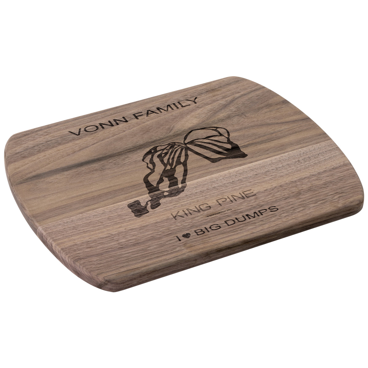 PERSONALIZED  King Pine, New Hampshire SKI TRAIL MAP CUTTING BOARD