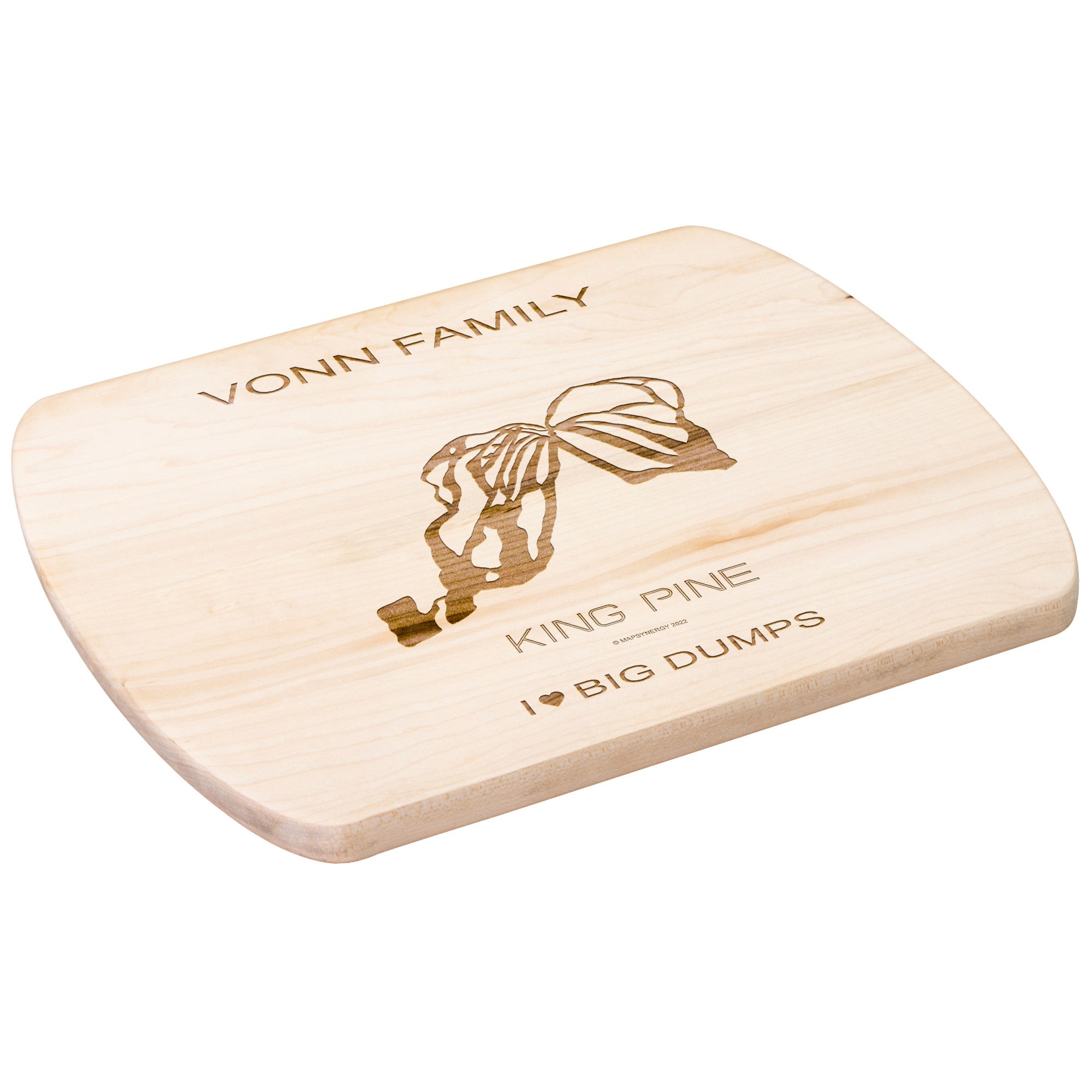 PERSONALIZED  King Pine, New Hampshire SKI TRAIL MAP CUTTING BOARD