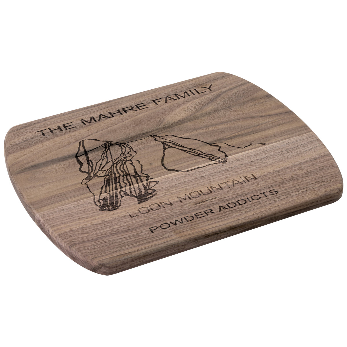 PERSONALIZED  Loon Mountain, New Hampshire SKI TRAIL MAP CUTTING BOARD