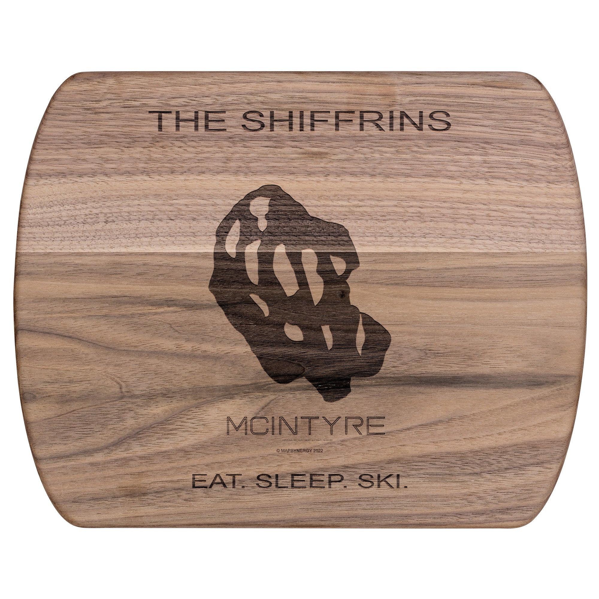 PERSONALIZED  McIntyre, New Hampshire SKI TRAIL MAP CUTTING BOARD