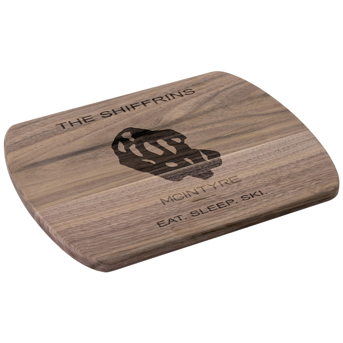 PERSONALIZED  McIntyre, New Hampshire SKI TRAIL MAP CUTTING BOARD