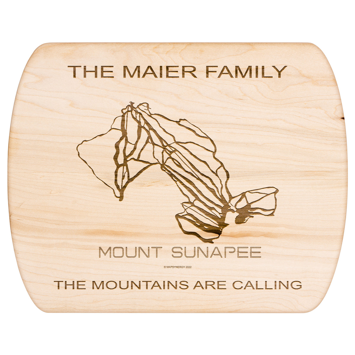 PERSONALIZED  Mount Sunapee, New Hampshire SKI TRAIL MAP CUTTING BOARD