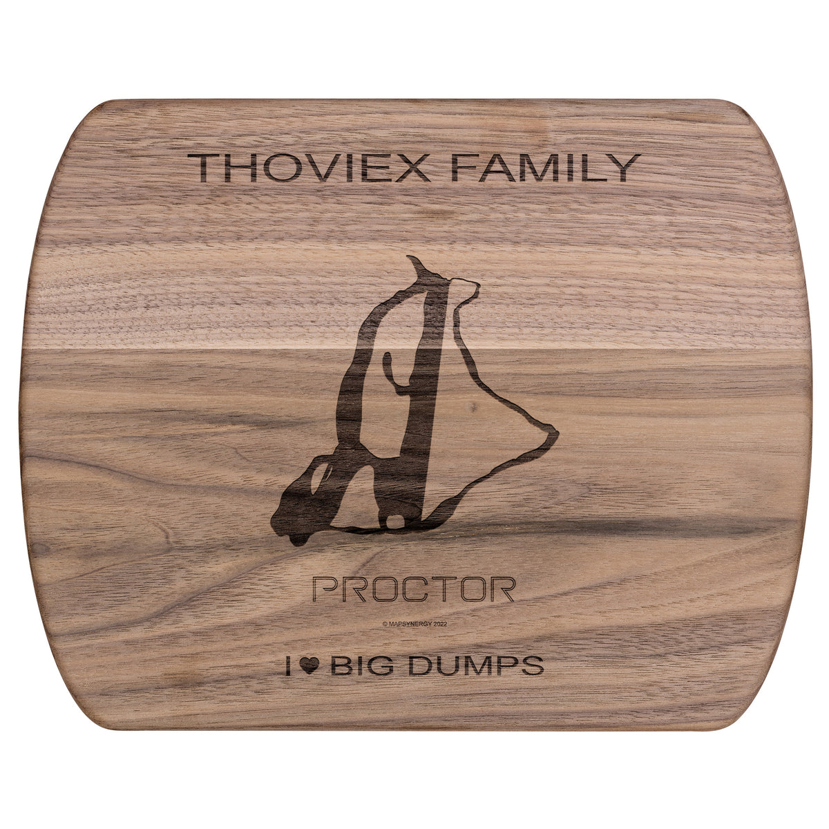 PERSONALIZED  Proctor, New Hampshire SKI TRAIL MAP CUTTING BOARD