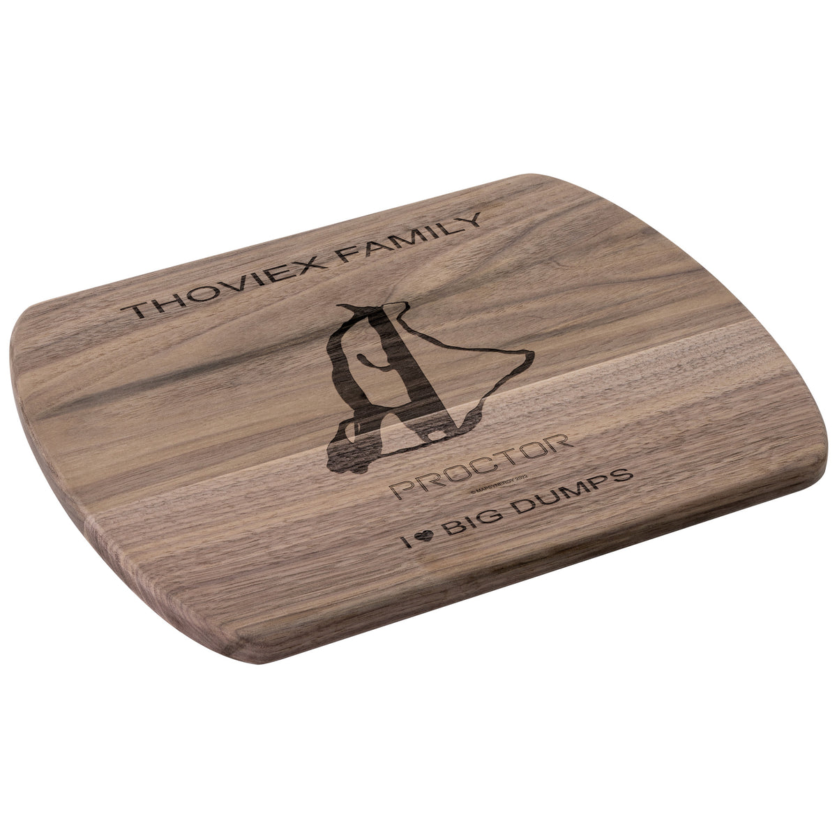 PERSONALIZED  Proctor, New Hampshire SKI TRAIL MAP CUTTING BOARD