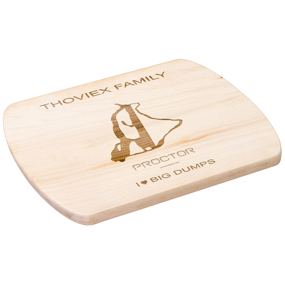 PERSONALIZED  Proctor, New Hampshire SKI TRAIL MAP CUTTING BOARD