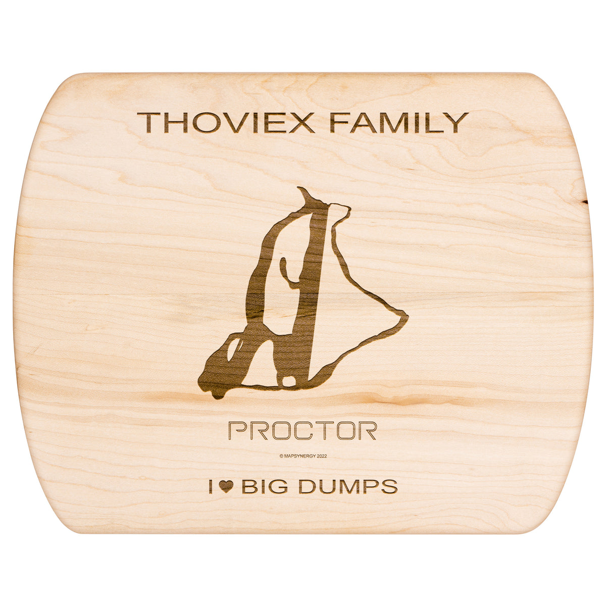 PERSONALIZED  Proctor, New Hampshire SKI TRAIL MAP CUTTING BOARD