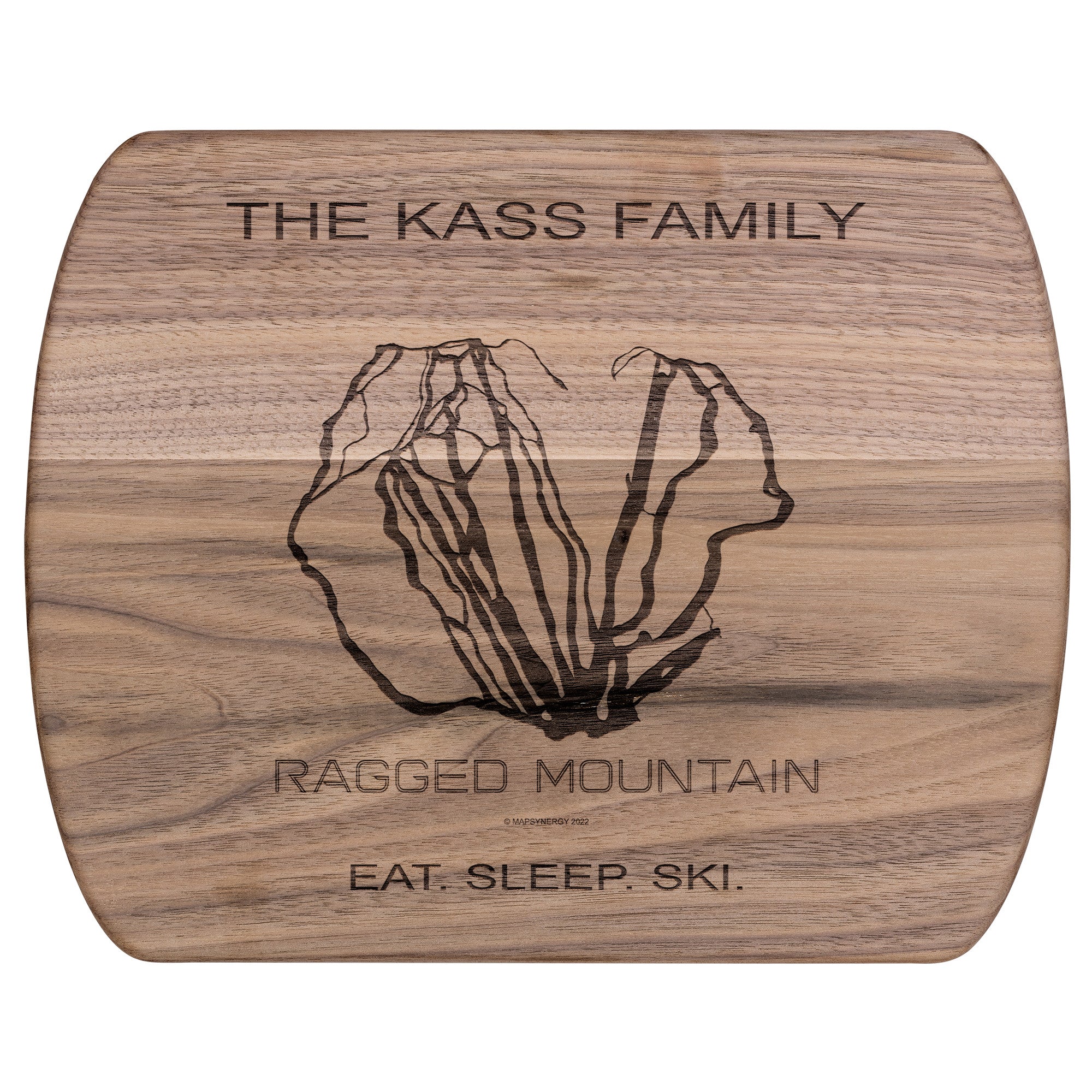 PERSONALIZED  Ragged Mountain, New Hampshire SKI TRAIL MAP CUTTING BOARD