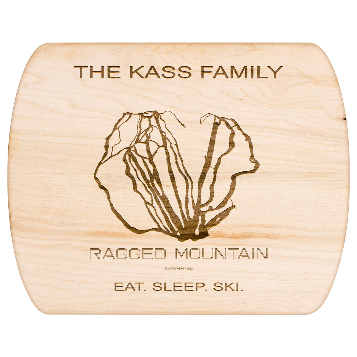 PERSONALIZED  Ragged Mountain, New Hampshire SKI TRAIL MAP CUTTING BOARD