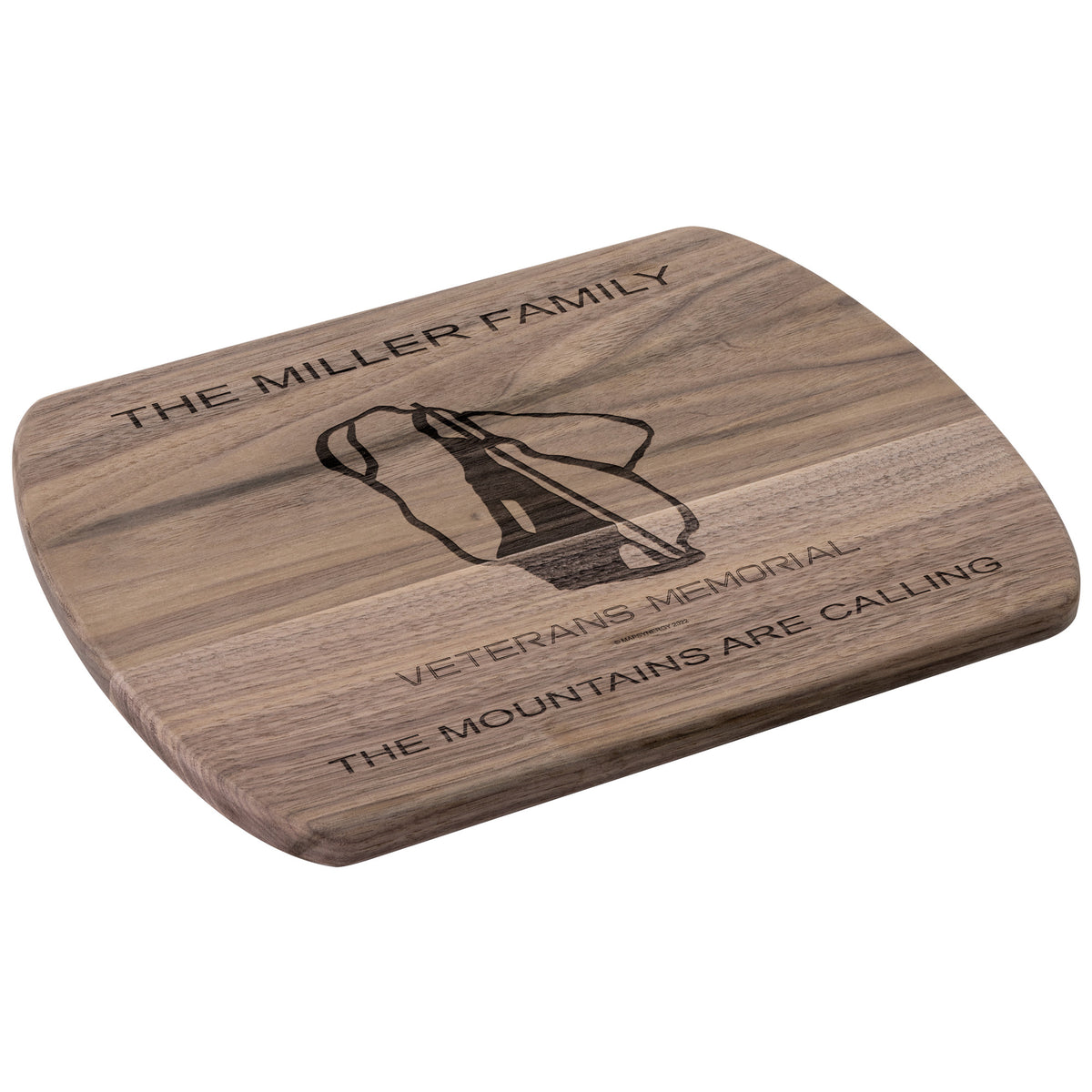 PERSONALIZED  Veterans Memorial, New Hampshire SKI TRAIL MAP CUTTING BOARD