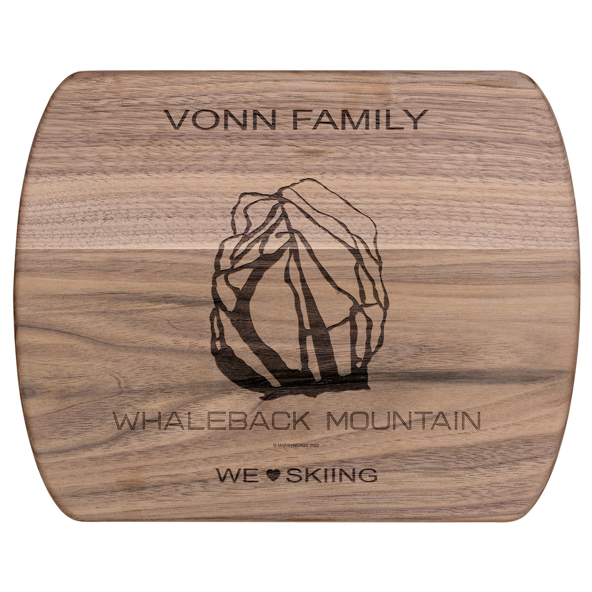 PERSONALIZED  Whaleback Mountain, New Hampshire SKI TRAIL MAP CUTTING BOARD