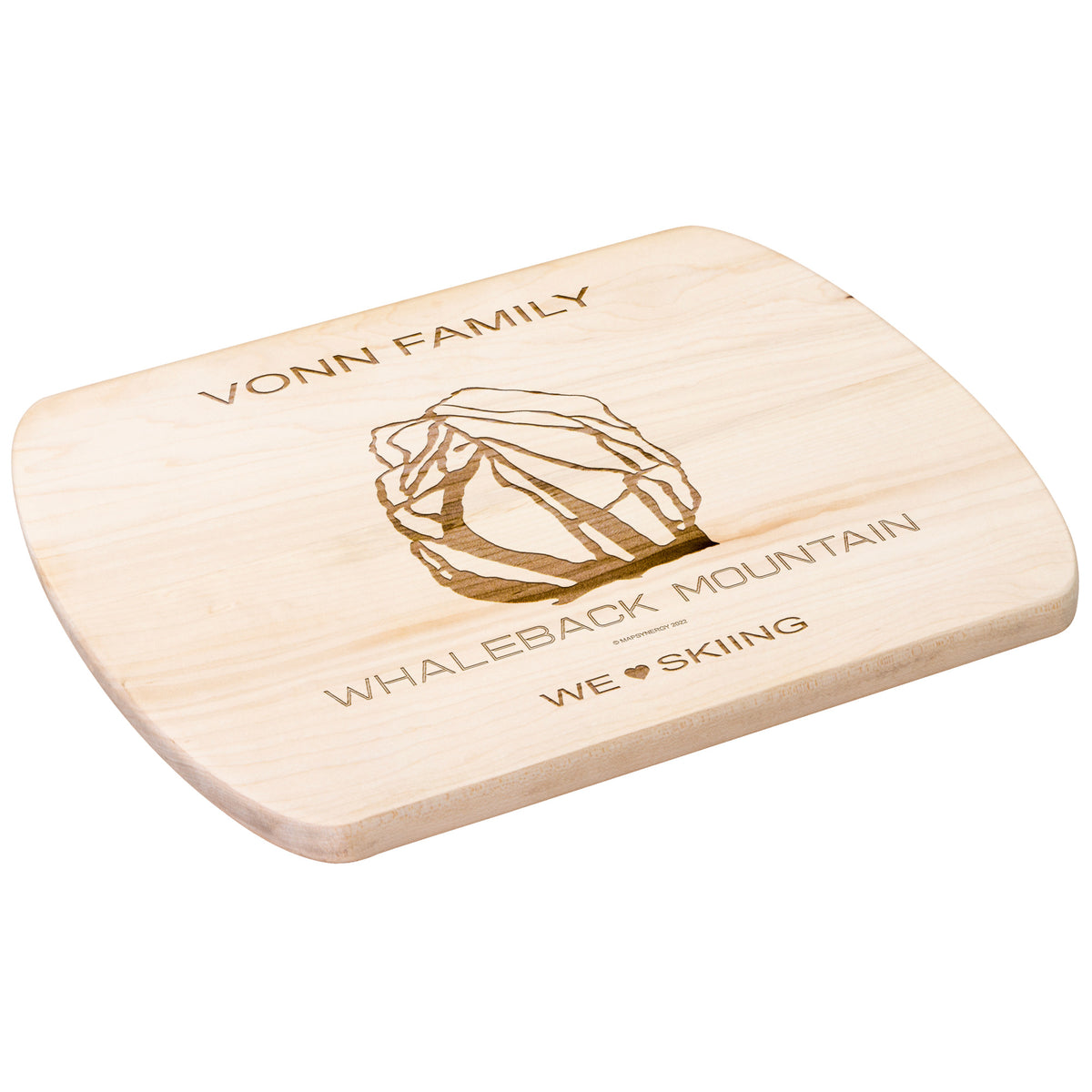 PERSONALIZED  Whaleback Mountain, New Hampshire SKI TRAIL MAP CUTTING BOARD