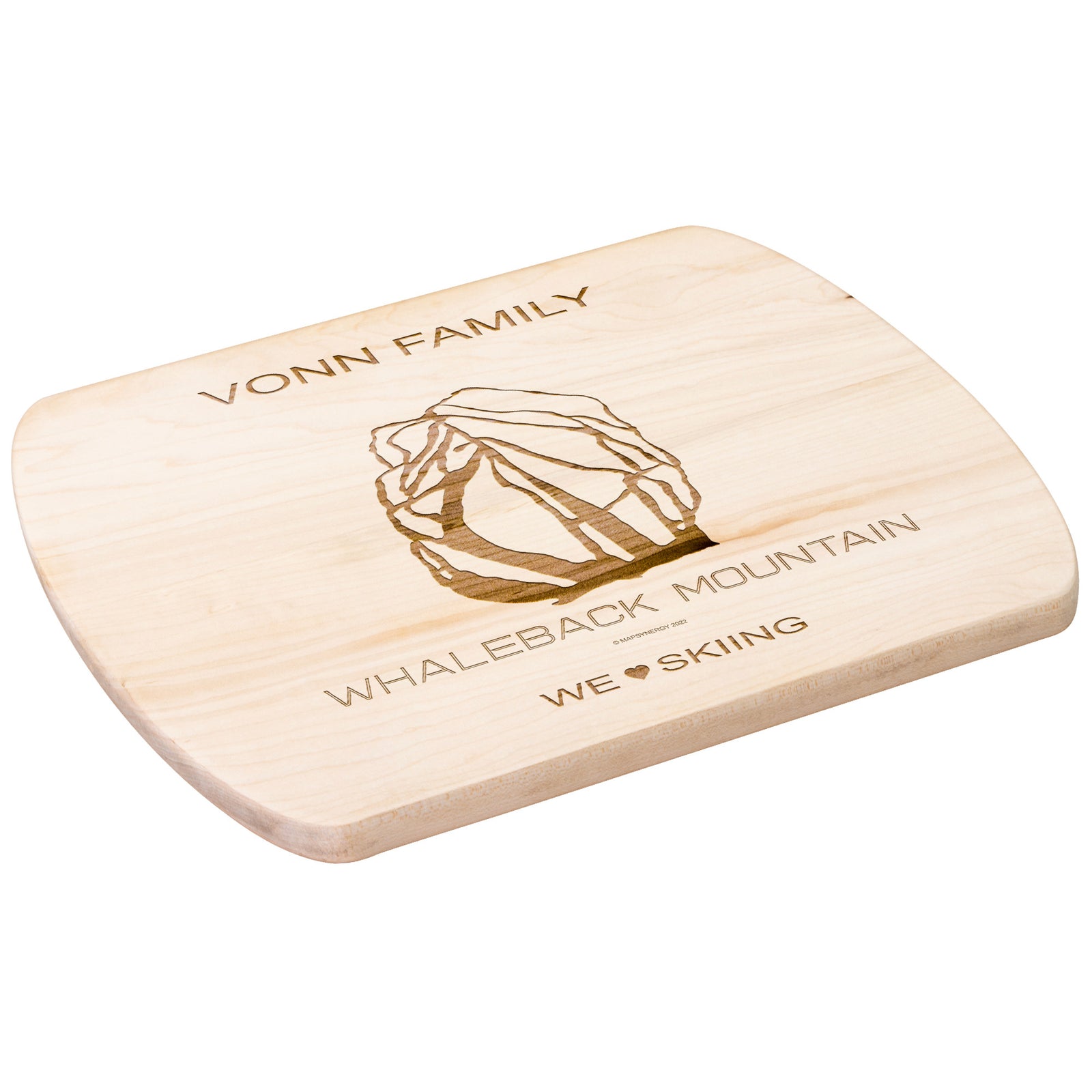 PERSONALIZED  Whaleback Mountain, New Hampshire SKI TRAIL MAP CUTTING BOARD