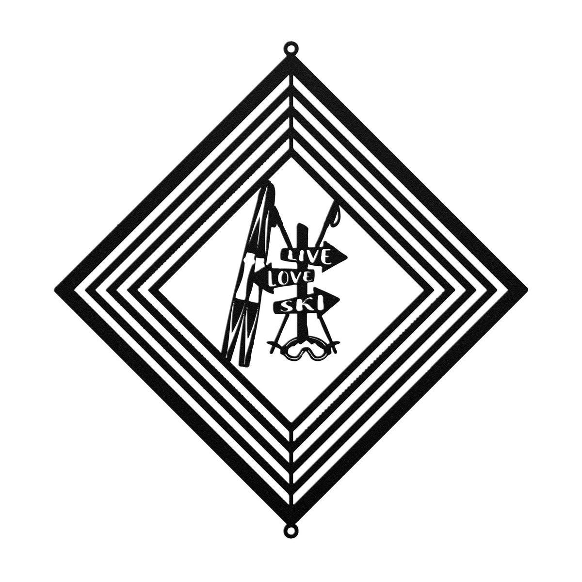 POWDER ADDICTS PERSONALIZED LIVE LOVE SKI WIND SPINNER-1