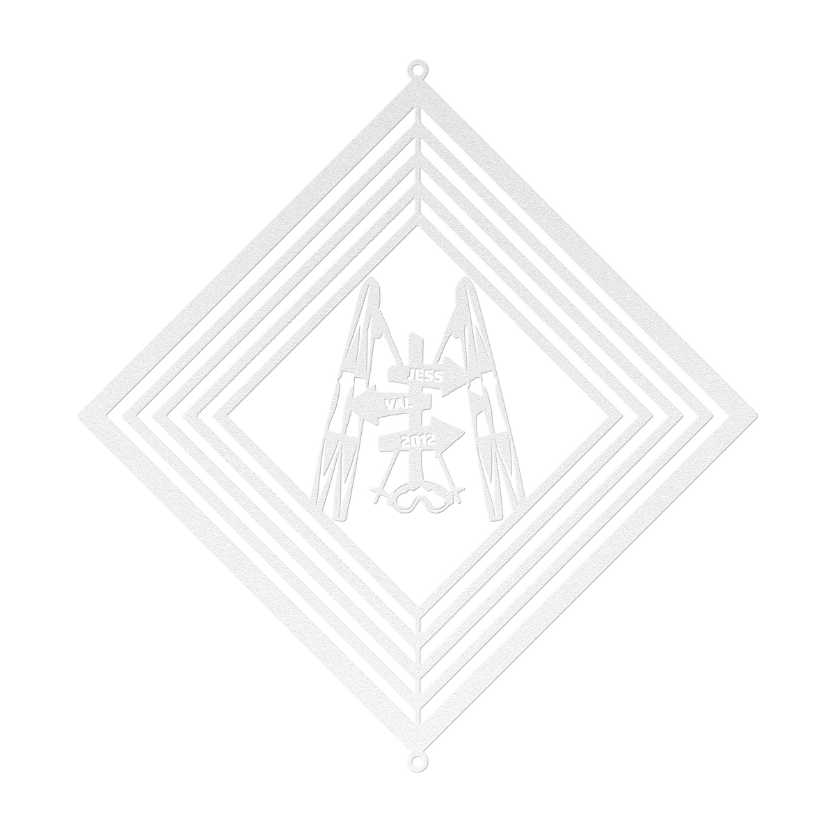 POWDER ADDICTS PERSONALIZED SKI COUPLE WIND SPINNER