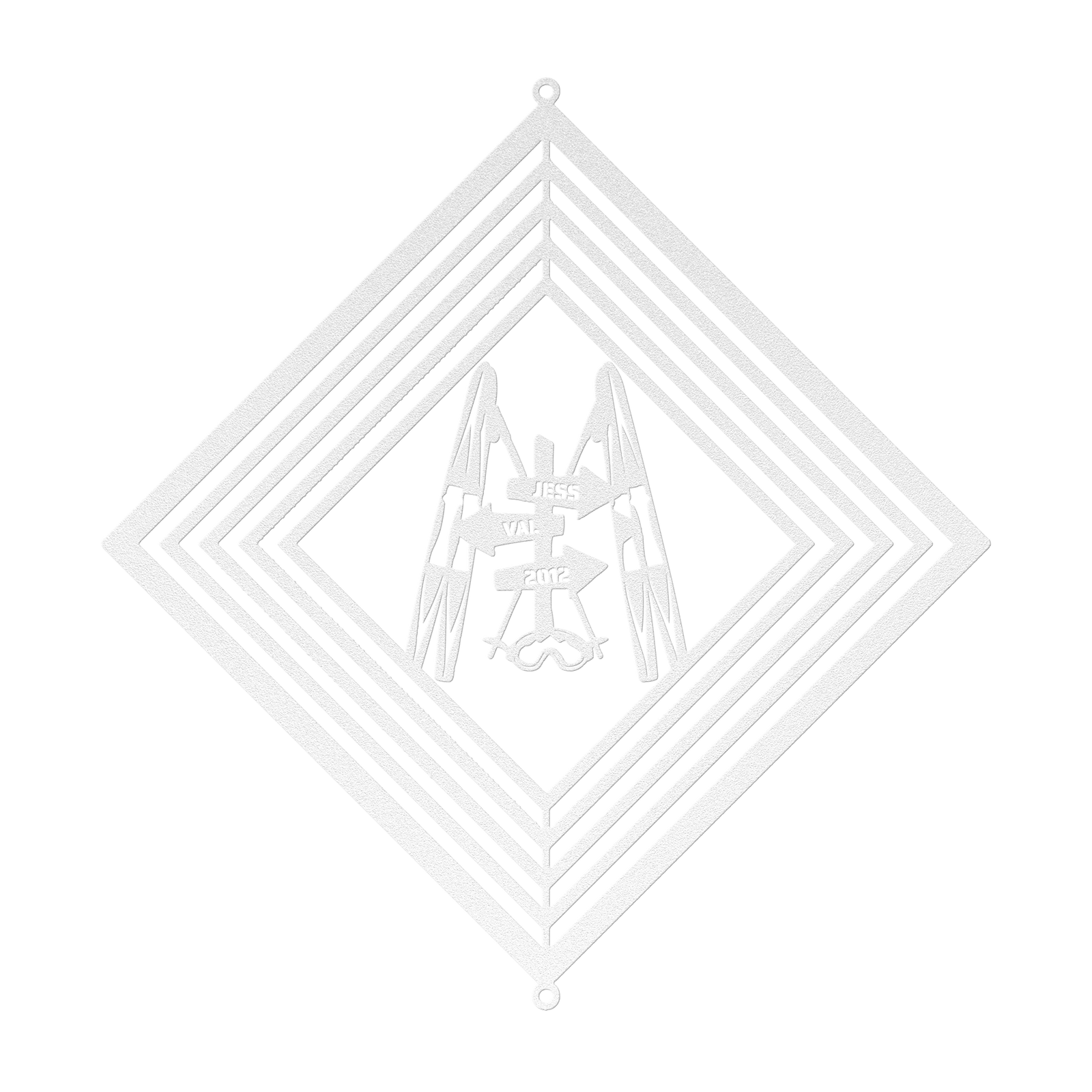 POWDER ADDICTS PERSONALIZED SKI COUPLE WIND SPINNER