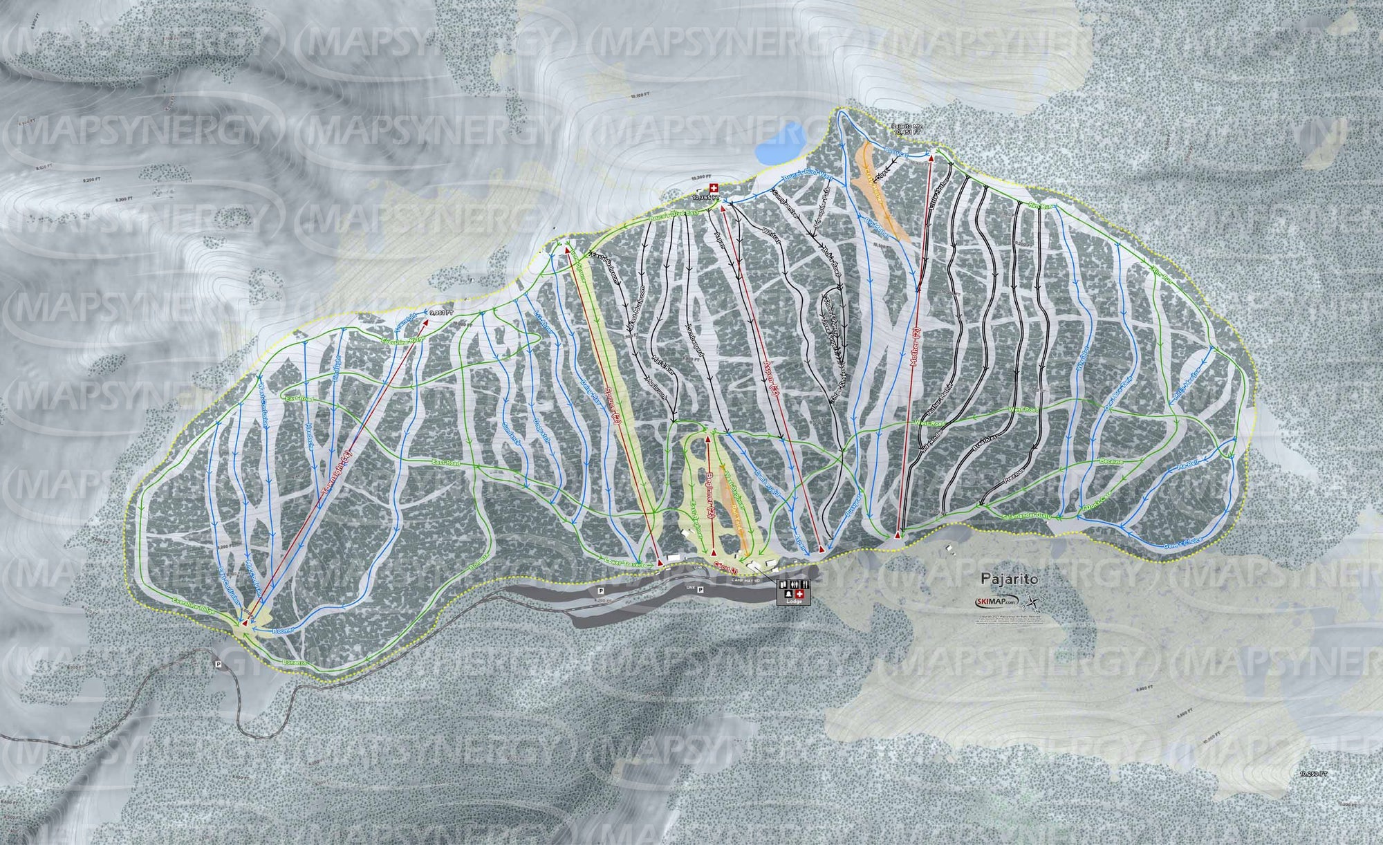 Pajarito trail map