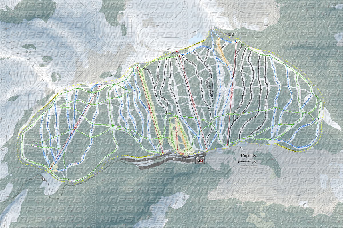 Pajarito Mountain trail map