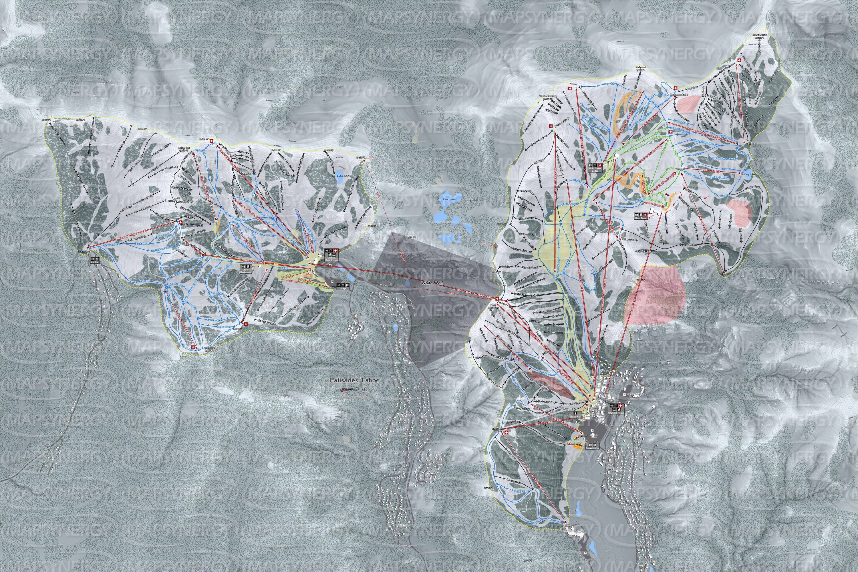 Palisades Tahoe trail map