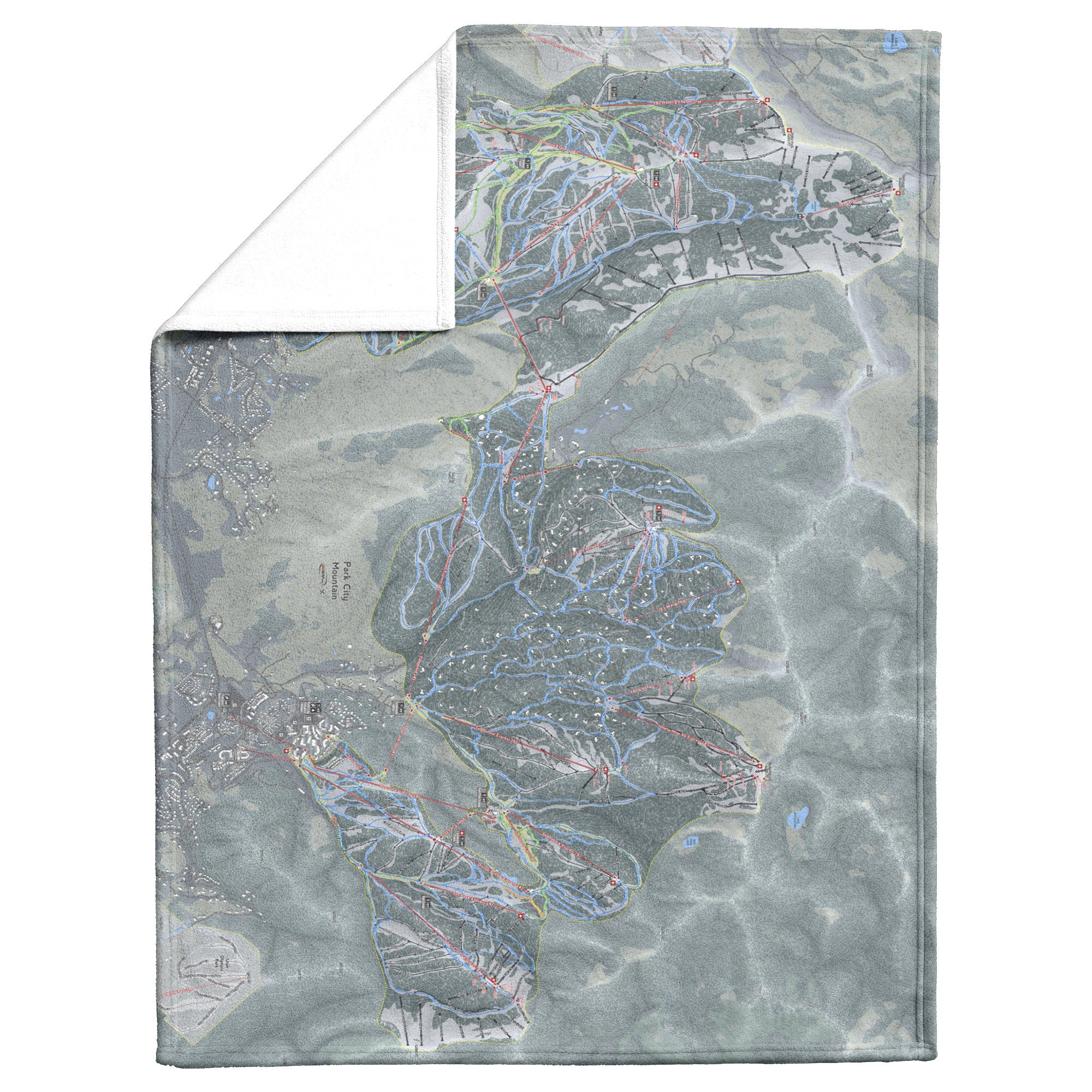 Park City, Utah Ski Resort Map Blanket