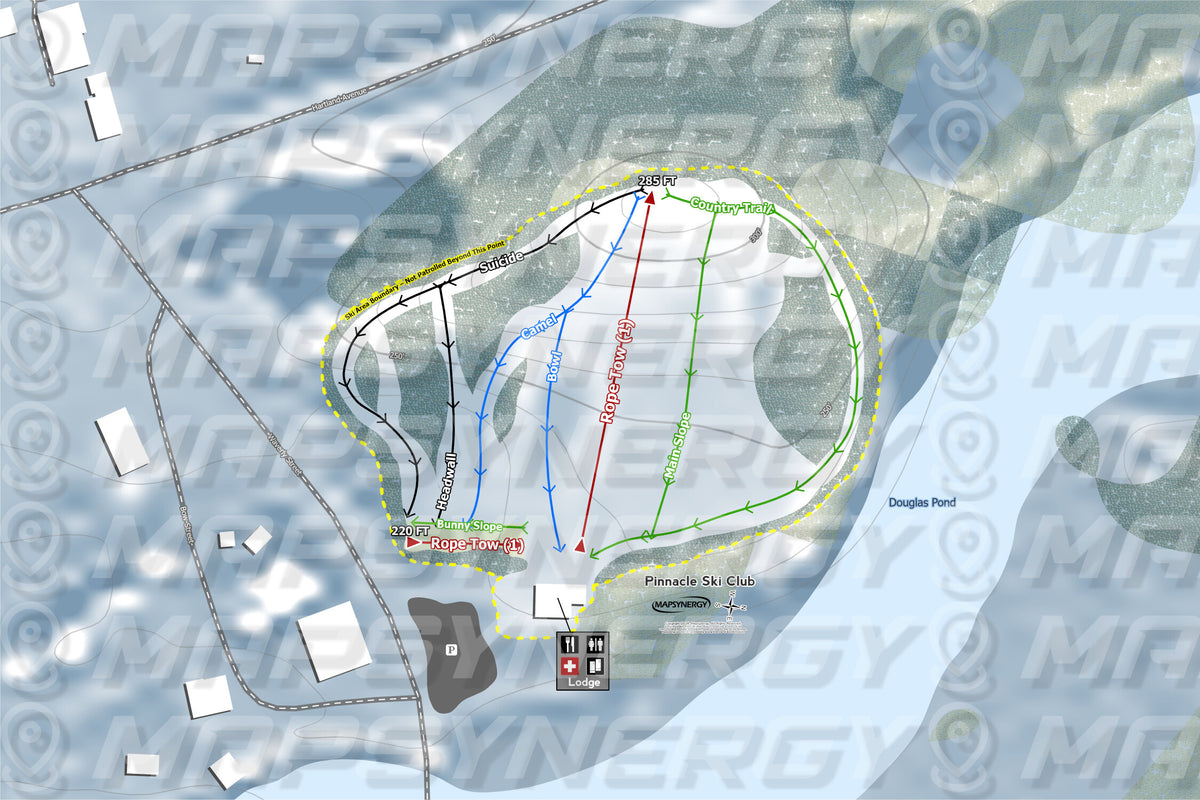 Pinnacle Ski Club trail map