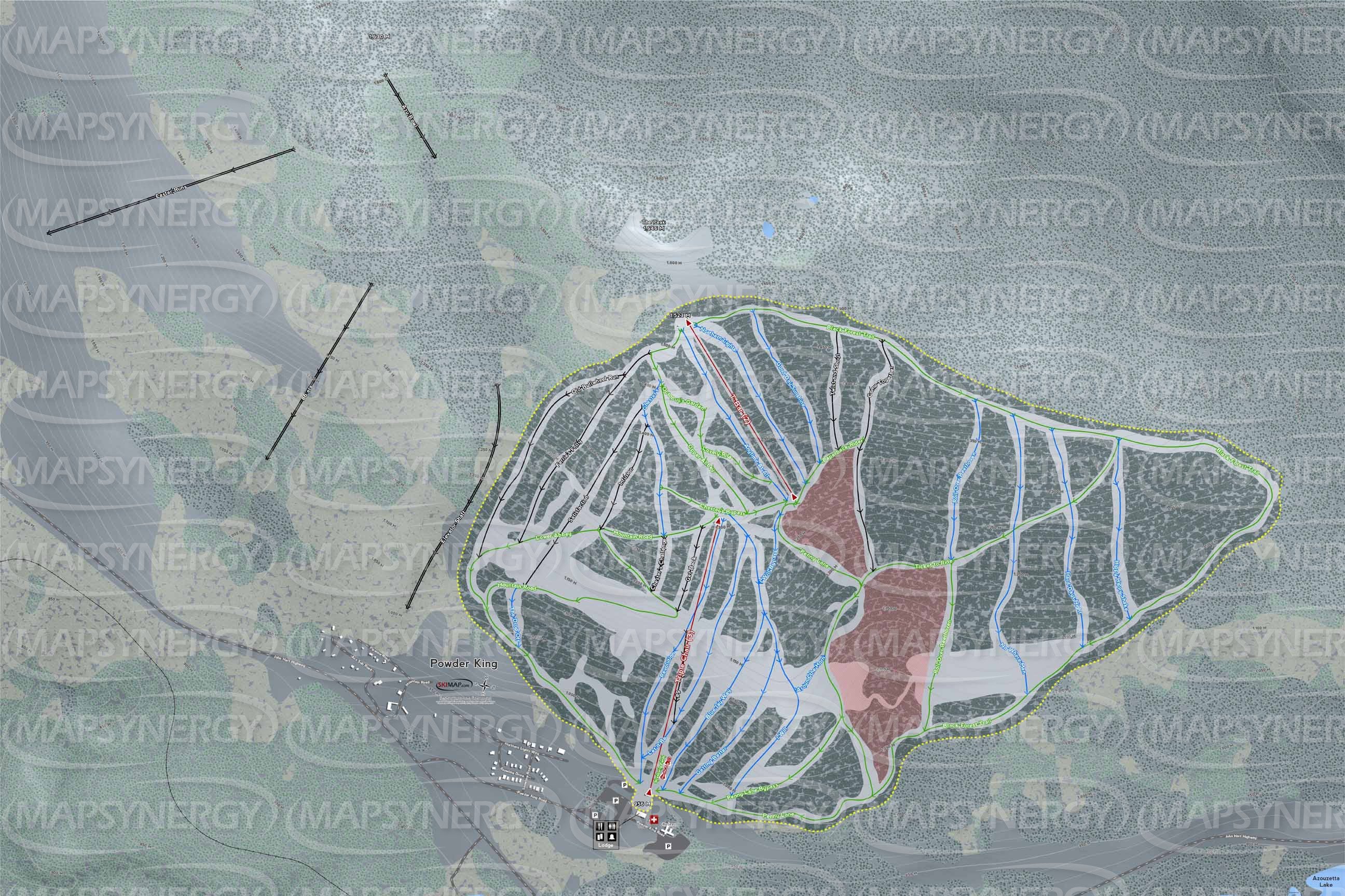 Powder King trail map