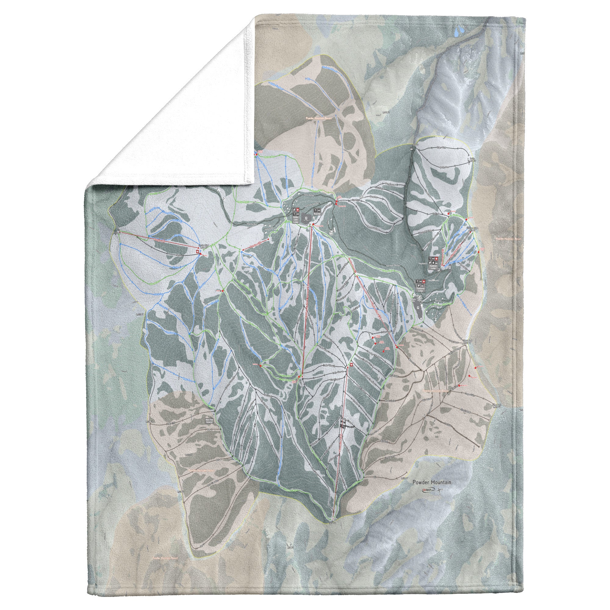 Powder Mountain, Utah Ski Resort Map Blanket