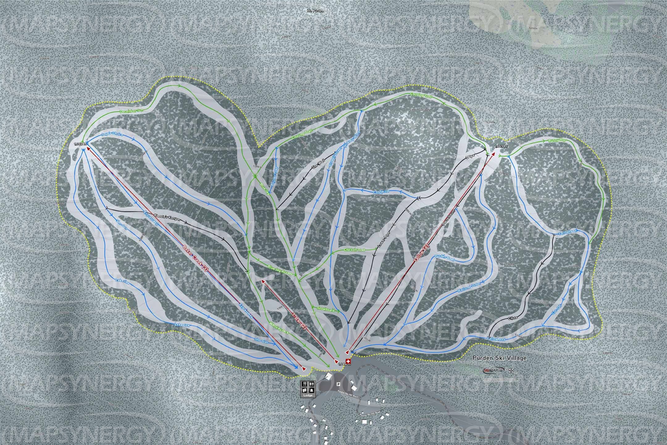Purden Ski Village trail map
