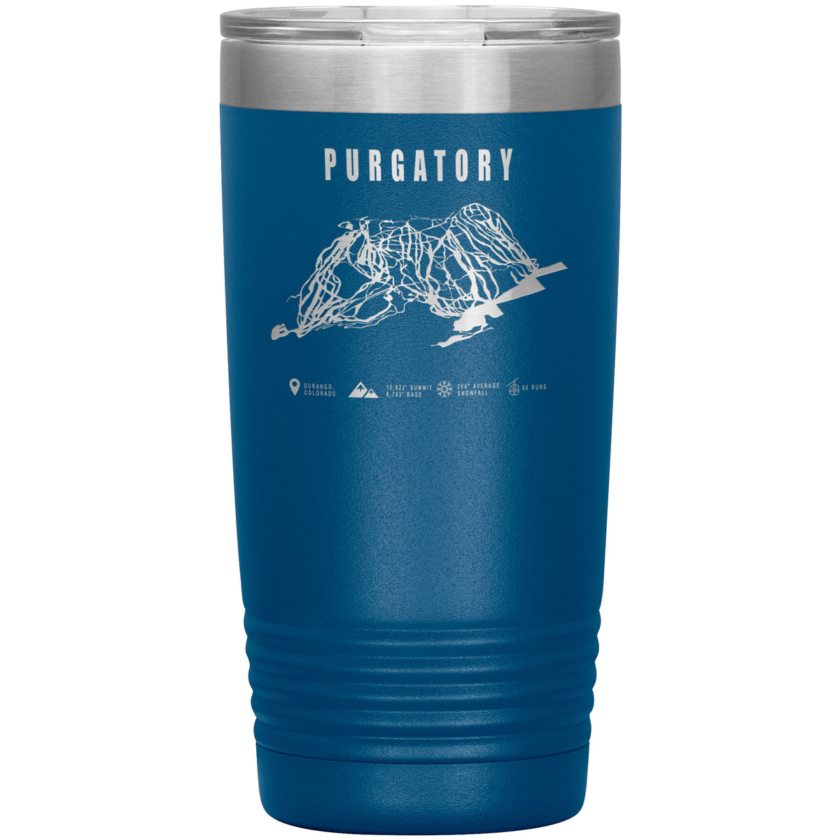 Purgatory Colorado Ski Trail Map 20oz Tumbler