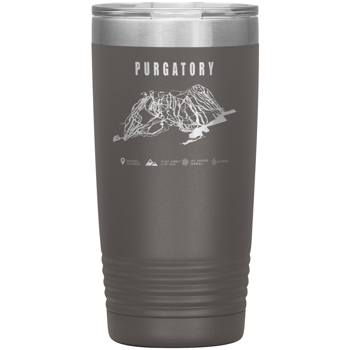 Purgatory Colorado Ski Trail Map 20oz Tumbler