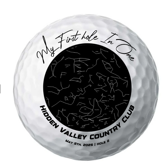 Personalized Star Map Golf Balls – Pack of Six, Unique Gift for Golf Lovers