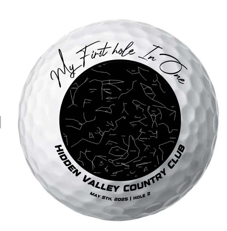 Personalized Star Map Golf Balls – Pack of Six, Unique Gift for Golf Lovers
