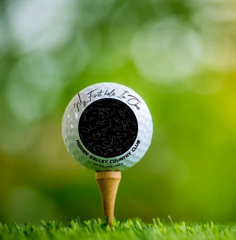 Personalized Star Map Golf Balls – Pack of Six, Unique Gift for Golf Lovers