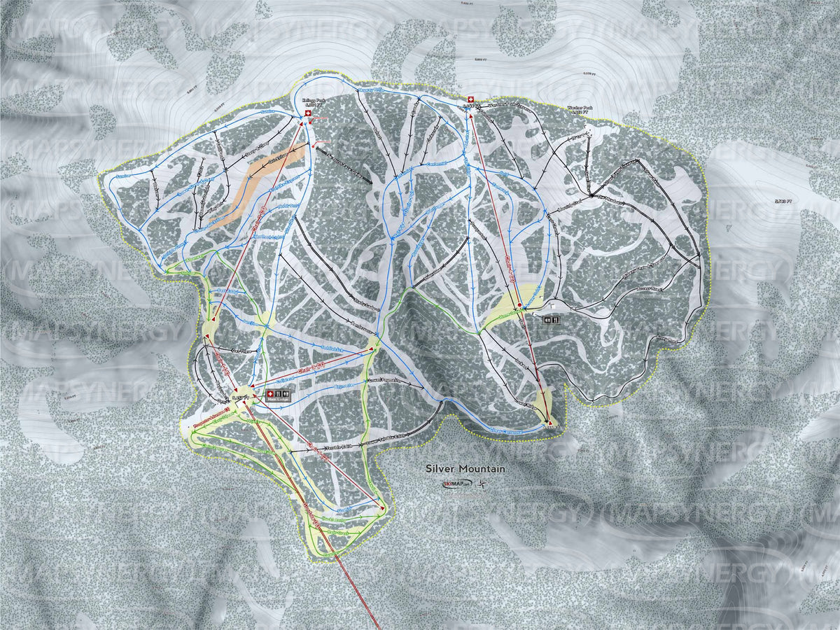 Silver Mountain trail map